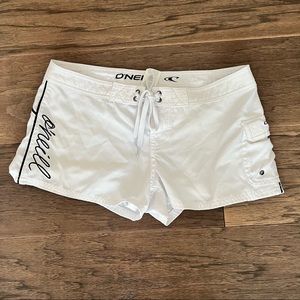 White O’Neil surf shorts